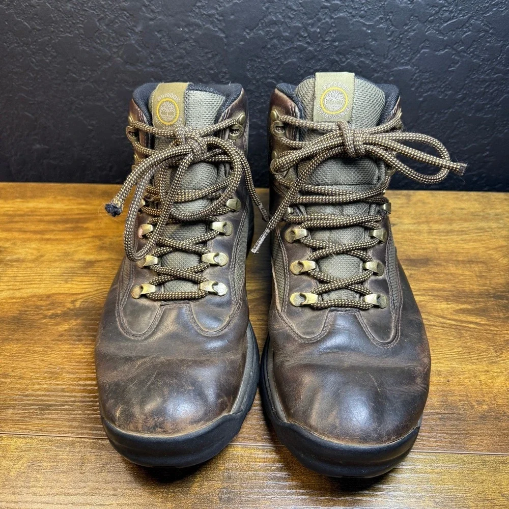 Timberland Outdoor Performance 15130 Brown Leather Gore-Tex Hiking Boots Mens 9
